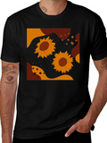 Sunflower Graphic Tee - Modern Abstract Design