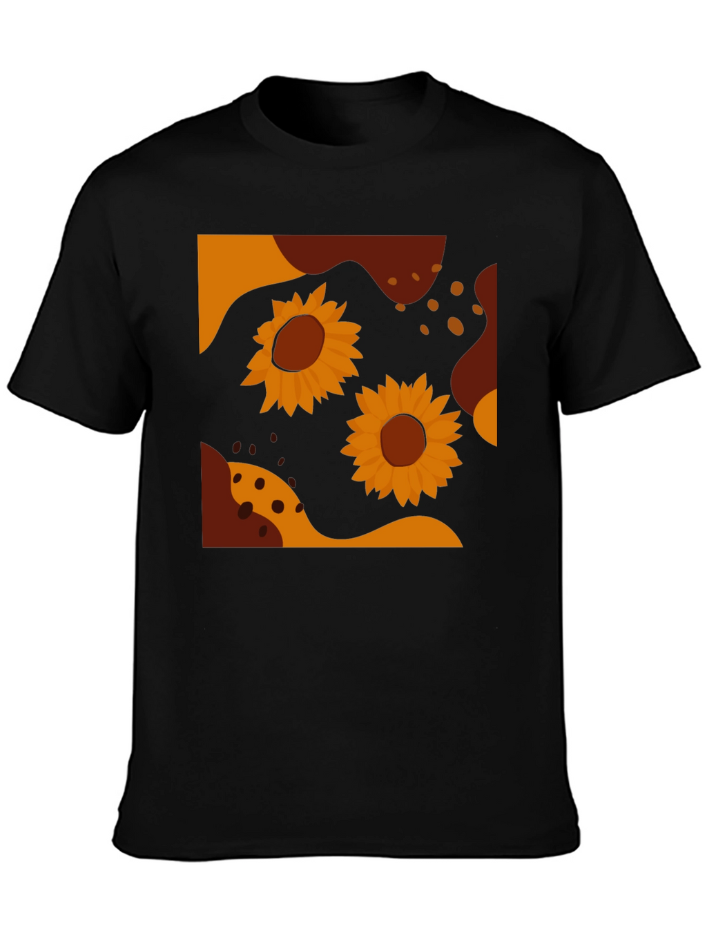 Sunflower Graphic Tee - Modern Abstract Design