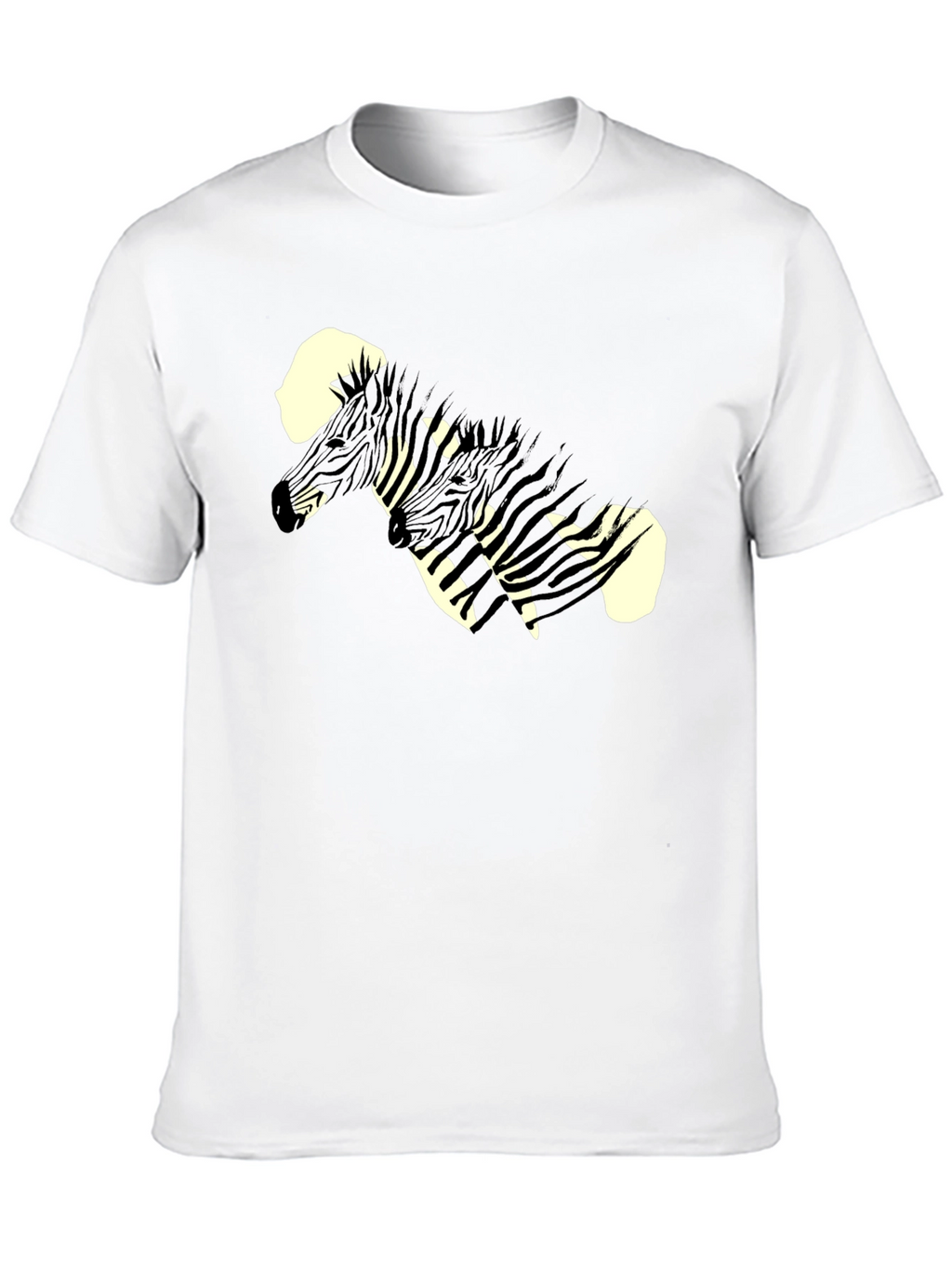 Zebra Graphic Print Black Tee