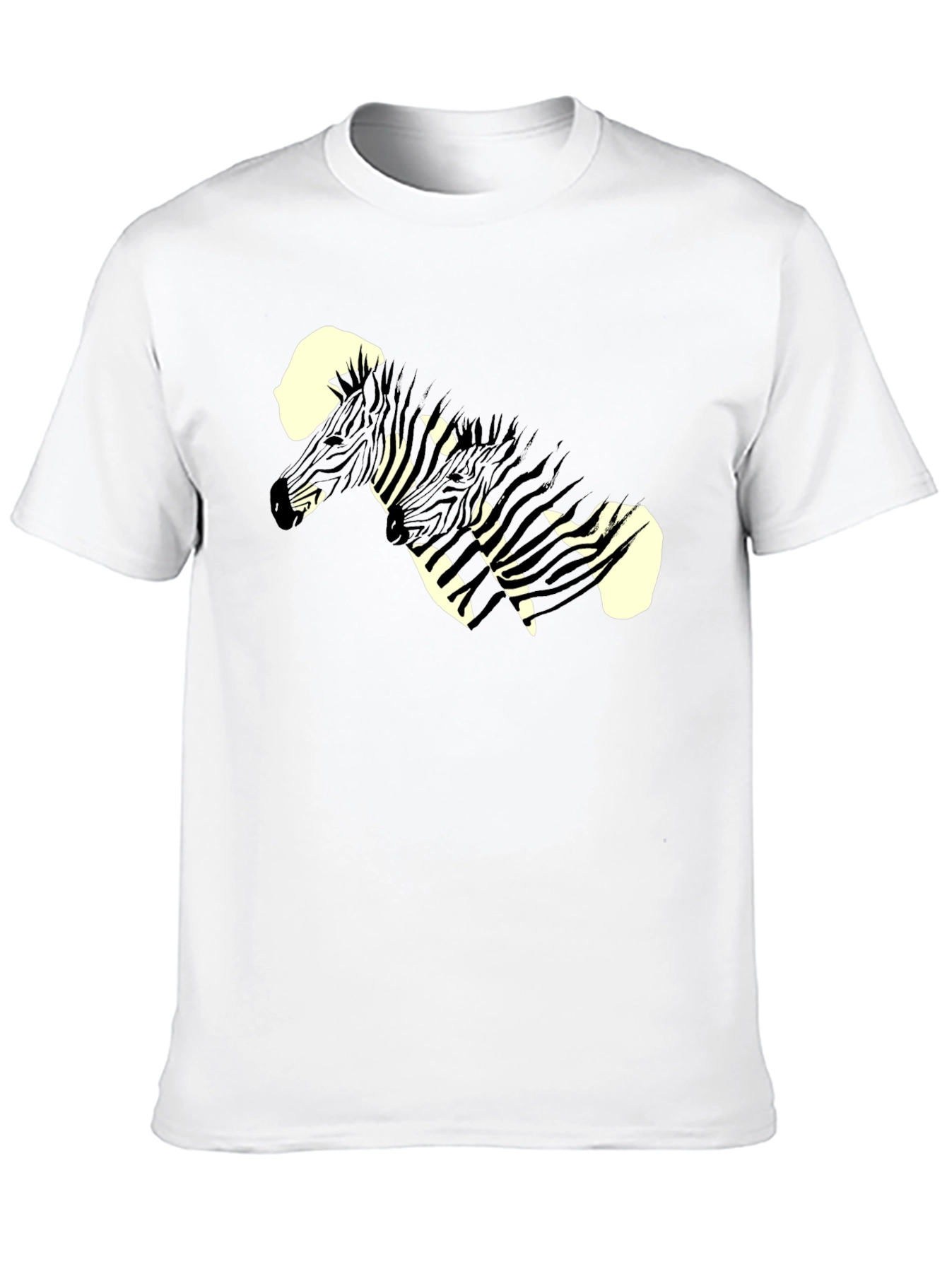 Zebra Graphic Print Black Tee