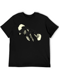 Zebra Graphic Print Black Tee