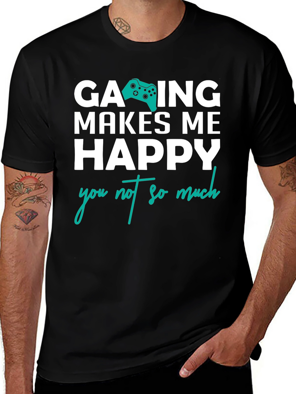 Gaming Makes Me Happy T-Shirt - Gamer Gift