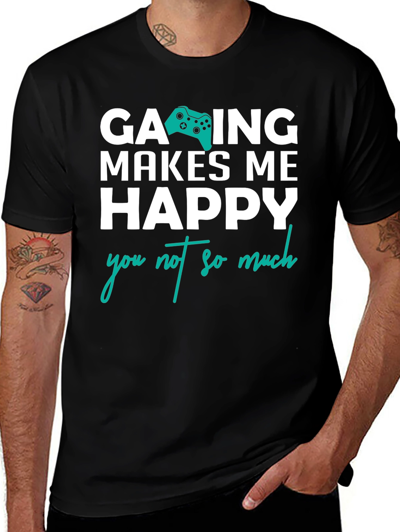 Gaming Makes Me Happy T-Shirt - Gamer Gift