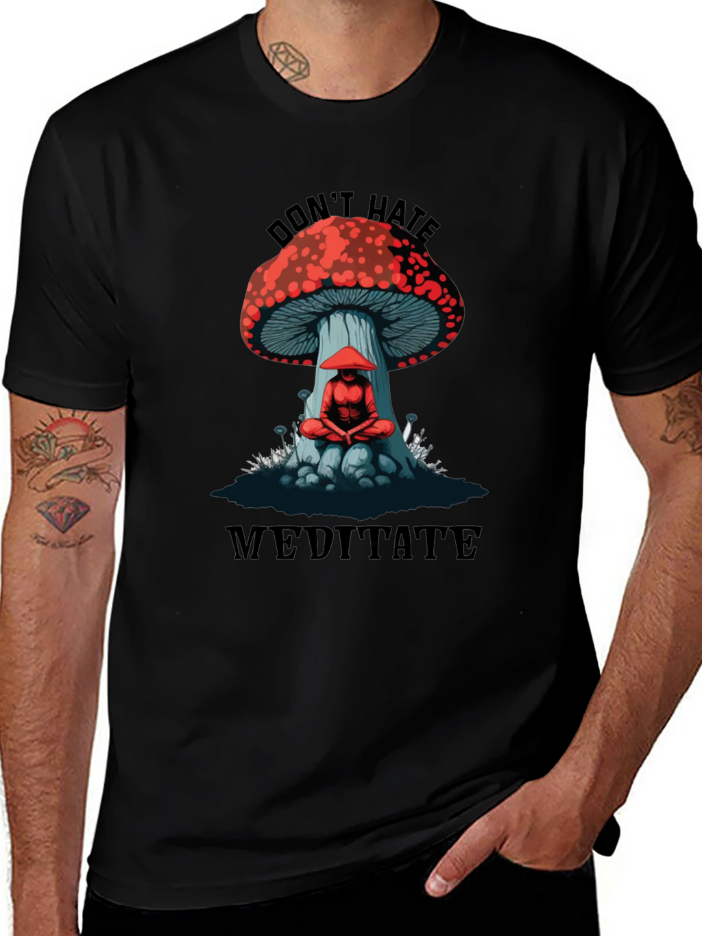Dont Hate Meditate Graphic T-Shirt