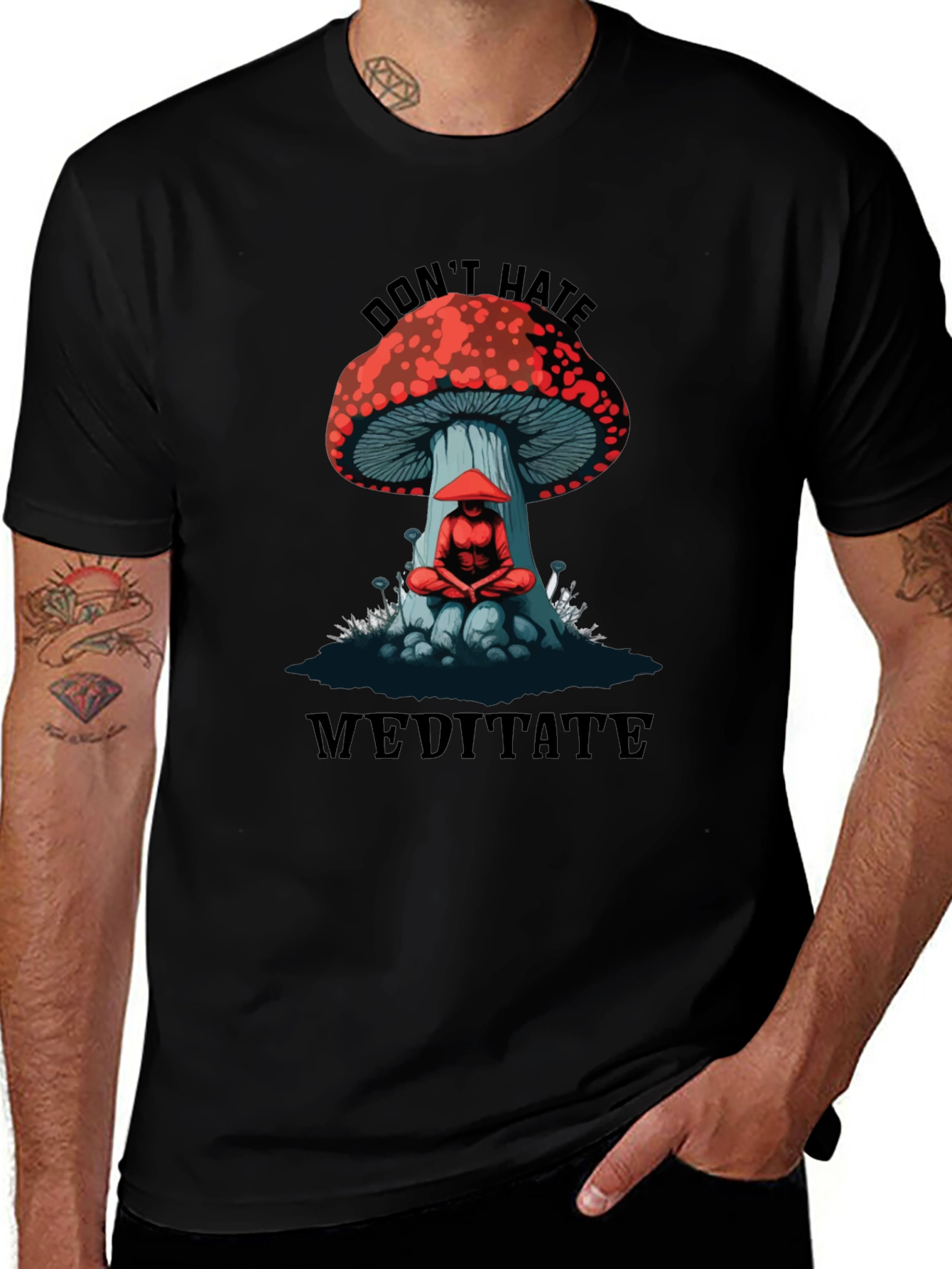 Dont Hate Meditate Graphic T-Shirt