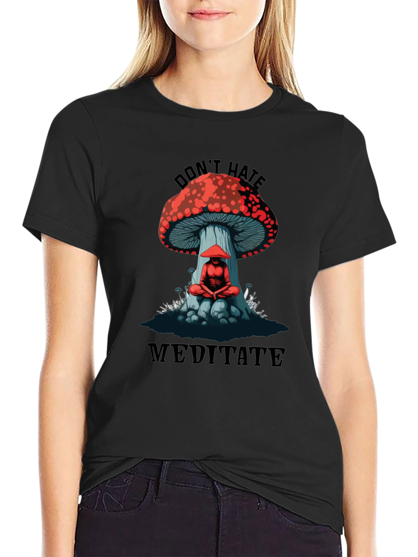 Dont Hate Meditate Graphic T-Shirt