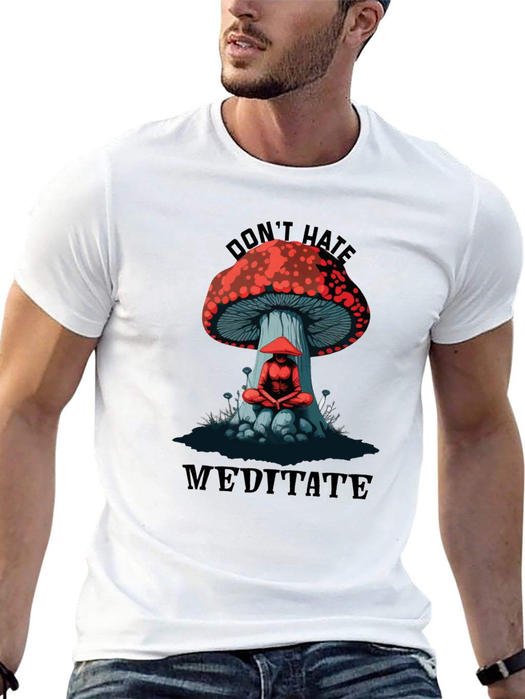 Dont Hate Meditate Graphic T-Shirt