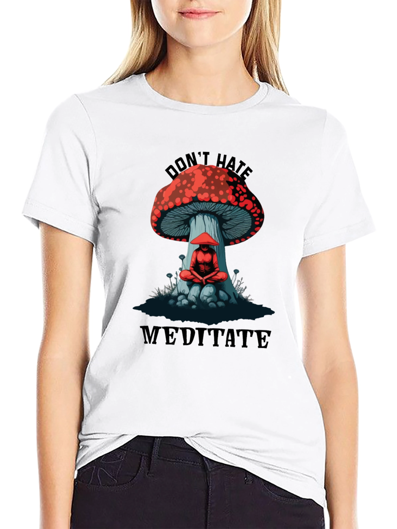 Dont Hate Meditate Graphic T-Shirt