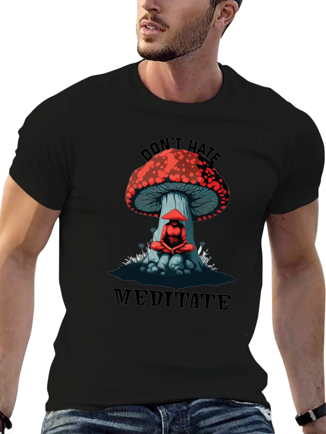 Dont Hate Meditate Graphic T-Shirt