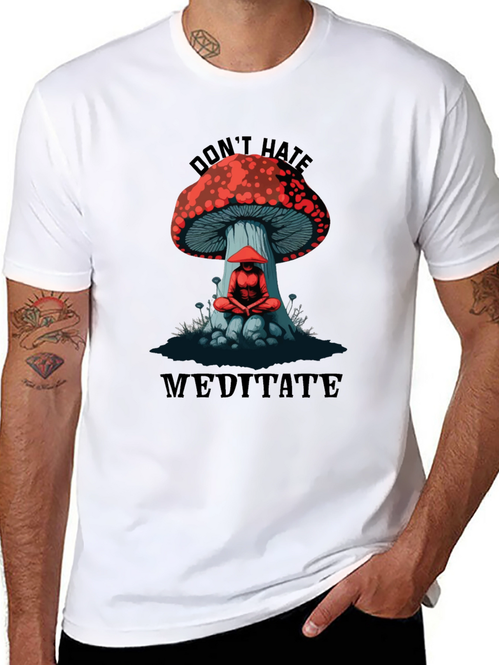 Dont Hate Meditate Graphic T-Shirt