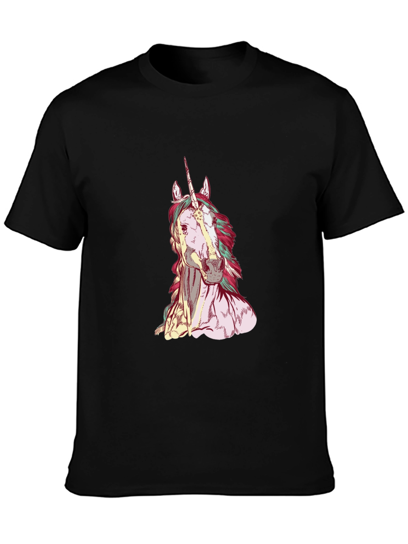 Unicorn Graphic Tee - Mens Black T-Shirt