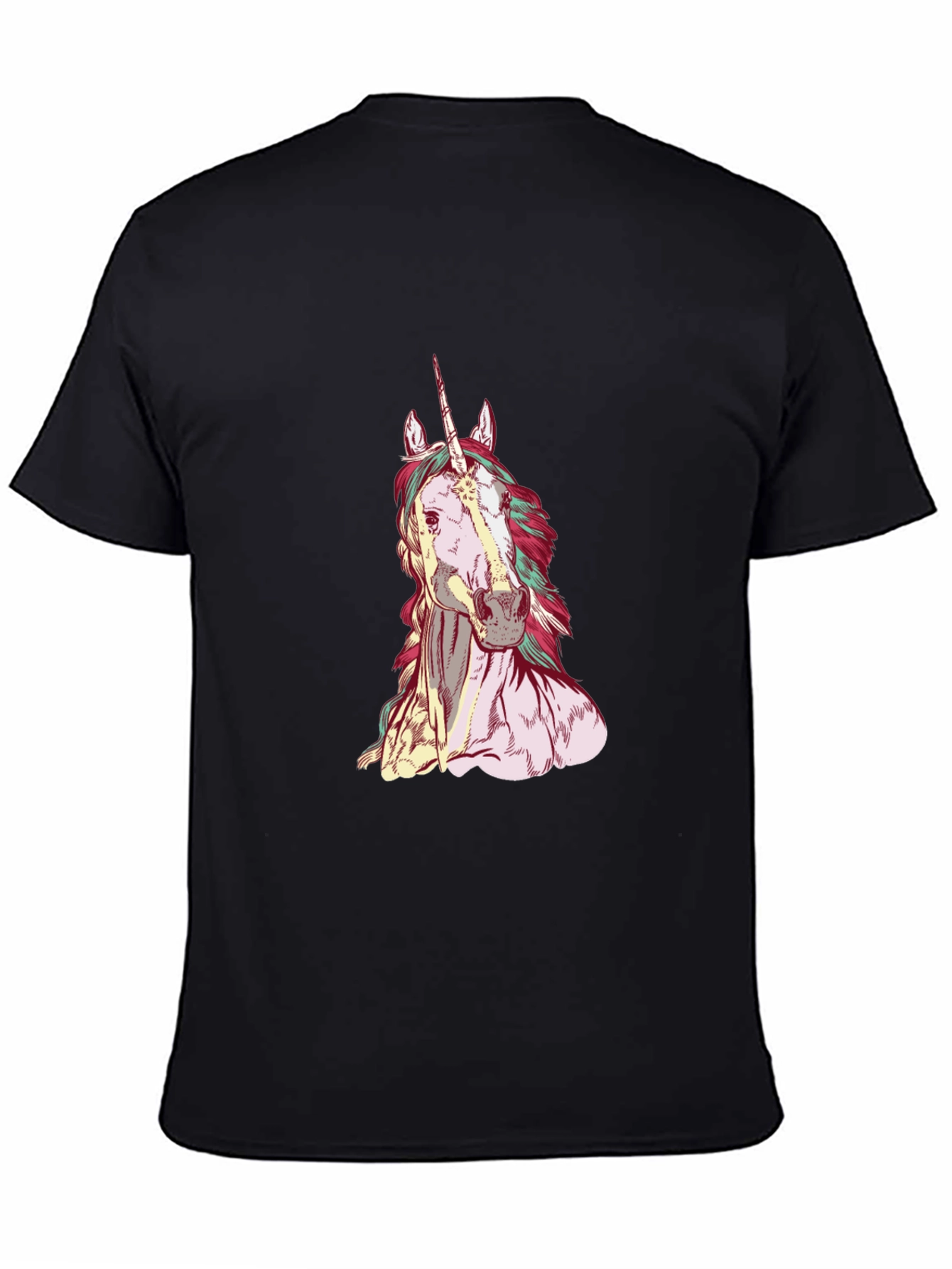 Unicorn Graphic Tee - Mens Black T-Shirt