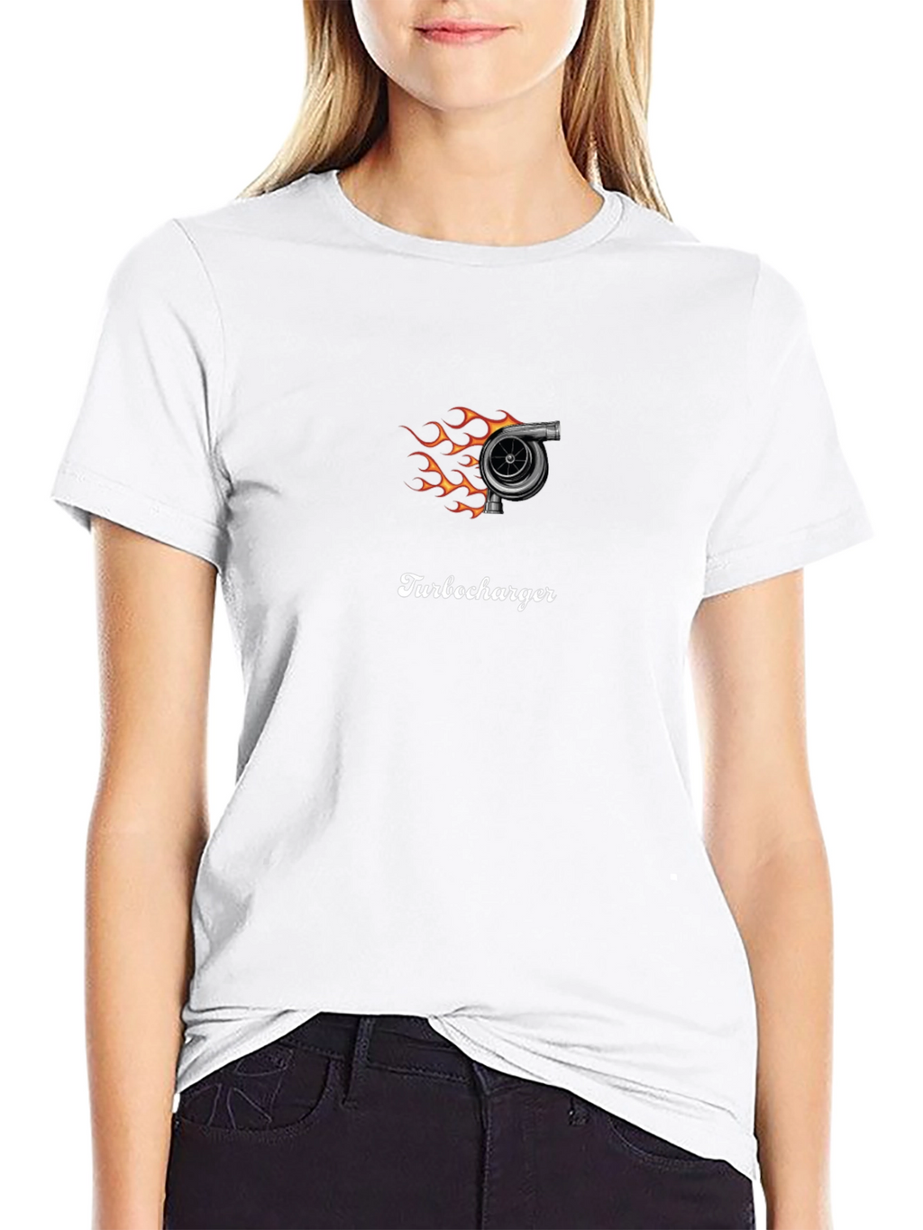 Turbocharger Flame Graphic Tee - Black