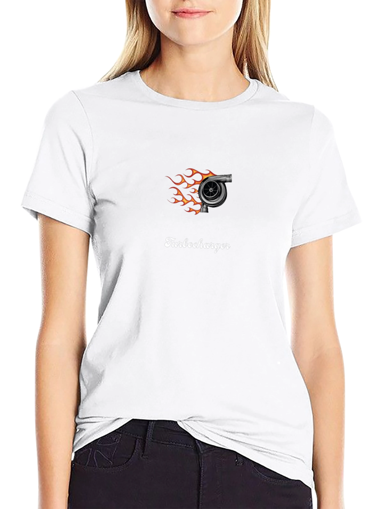 Turbocharger Flame Graphic Tee - Black