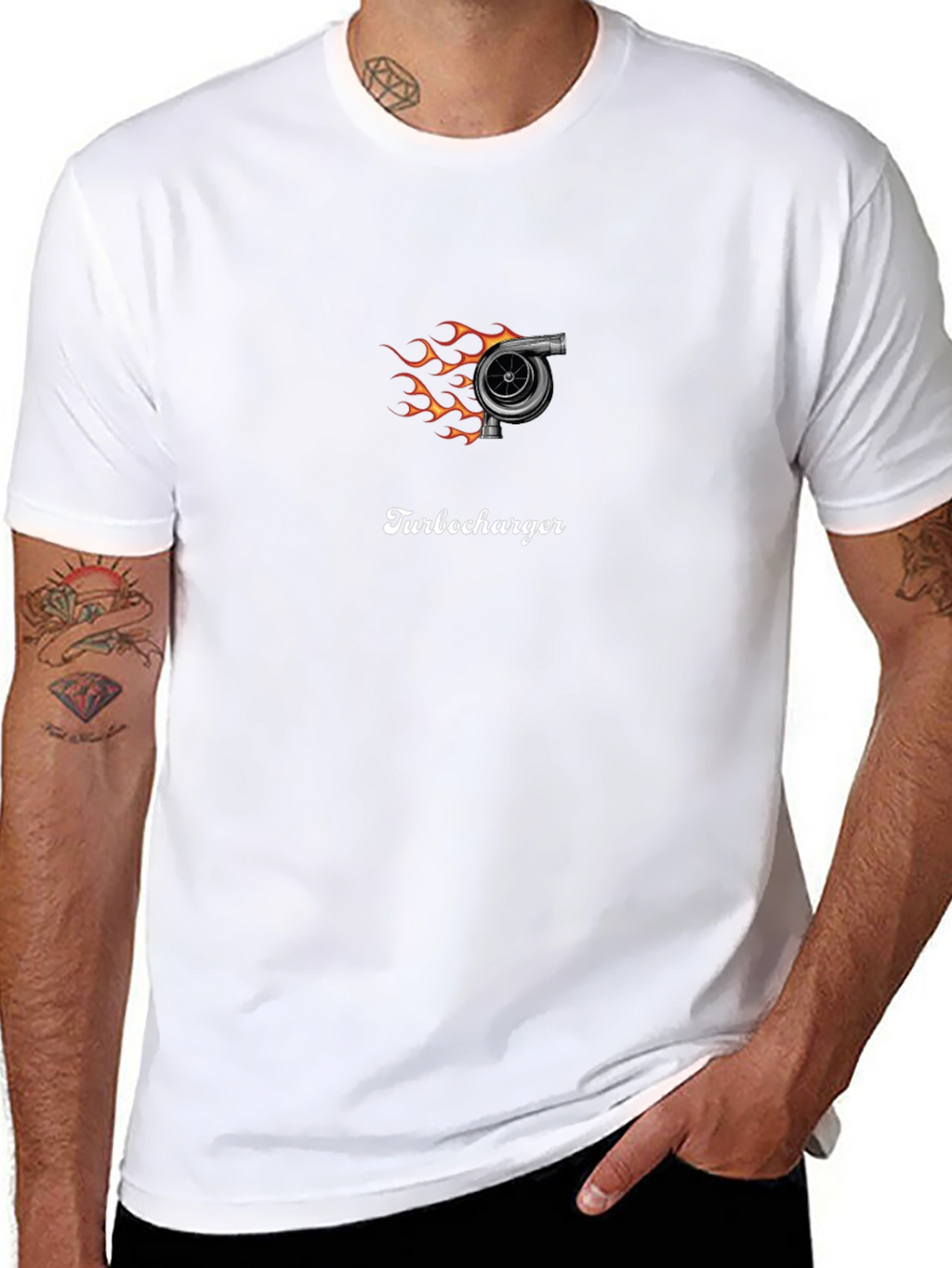 Turbocharger Flame Graphic Tee - Black