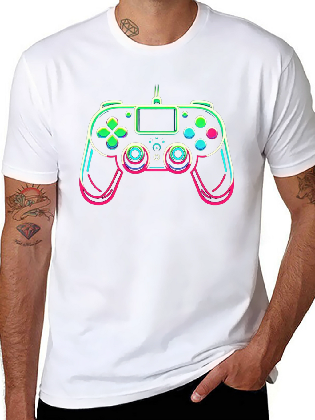 Gamer Controller Graphic Tee - Black