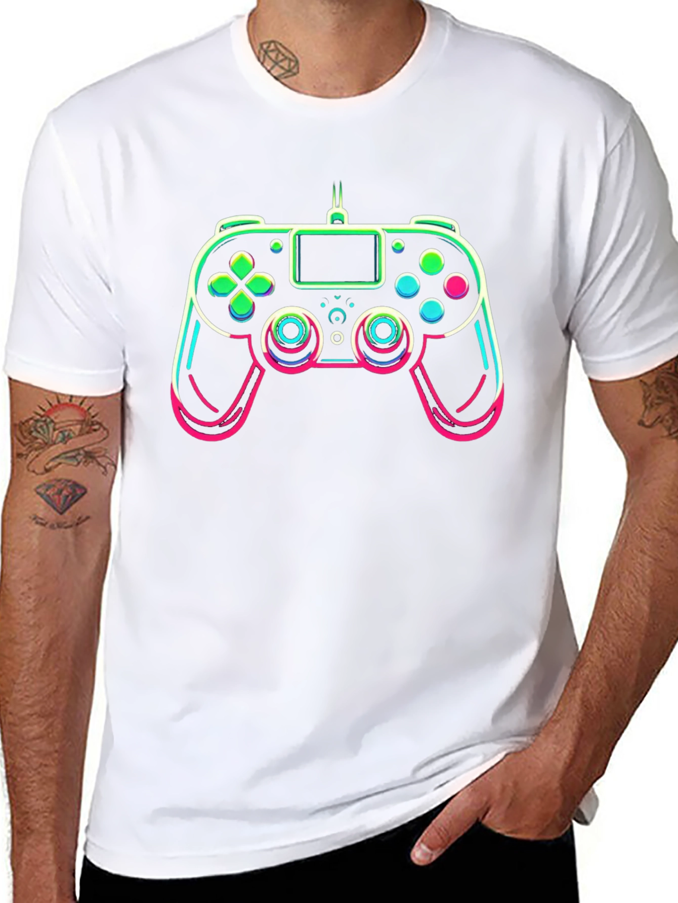 Gamer Controller Graphic Tee - Black