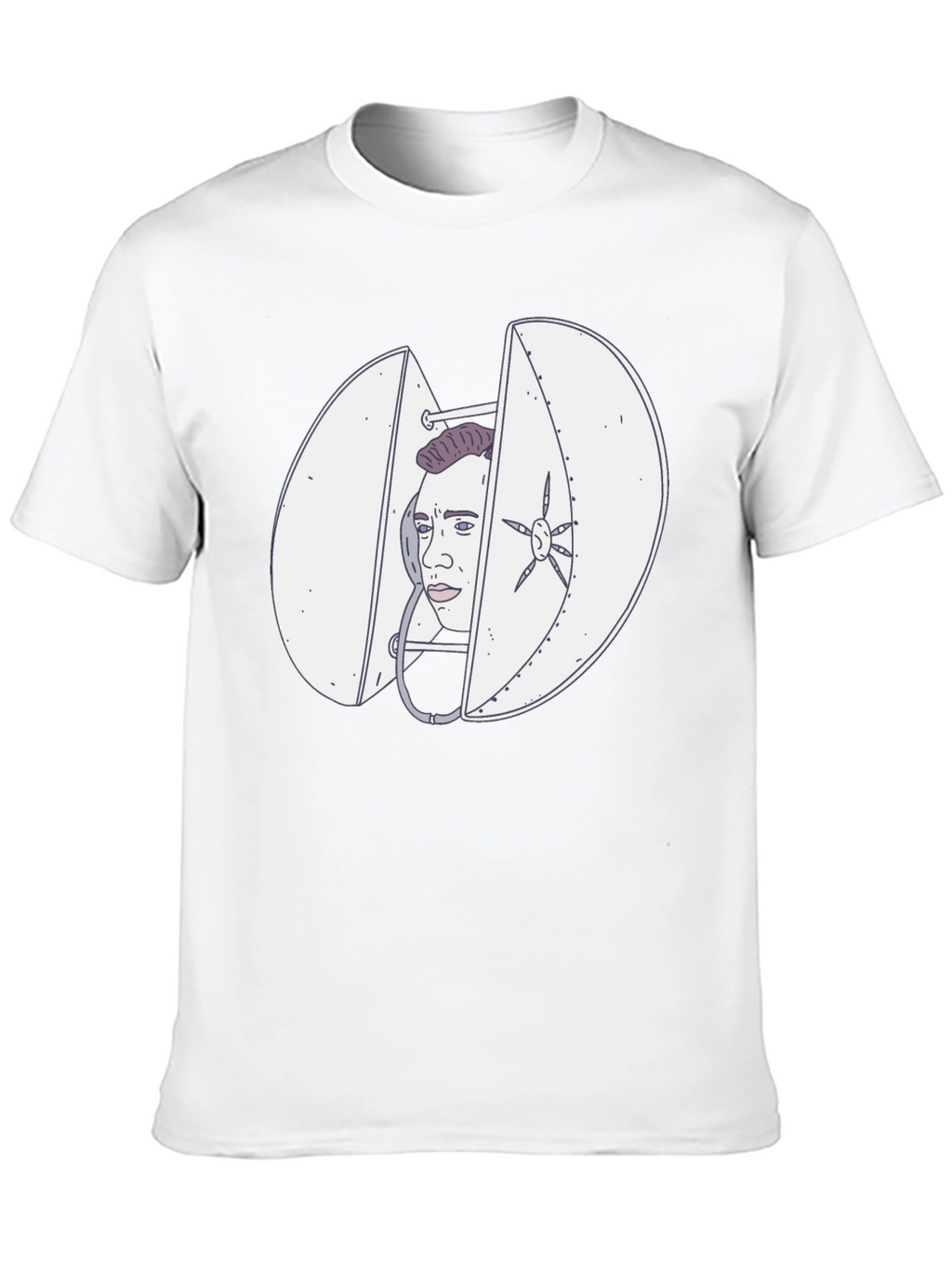 Quirky Black T-Shirt with Funny Illustration