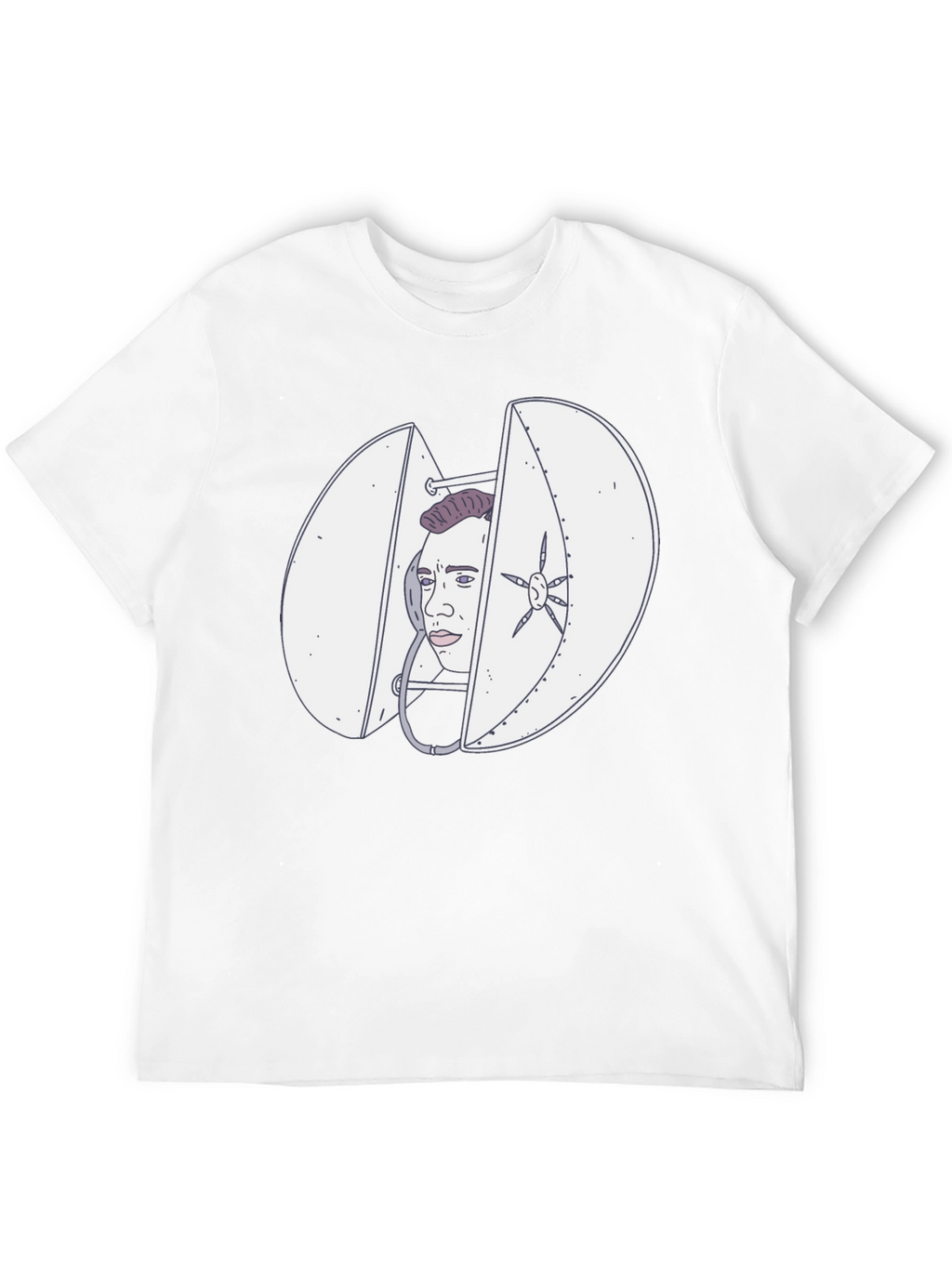 Quirky Black T-Shirt with Funny Illustration