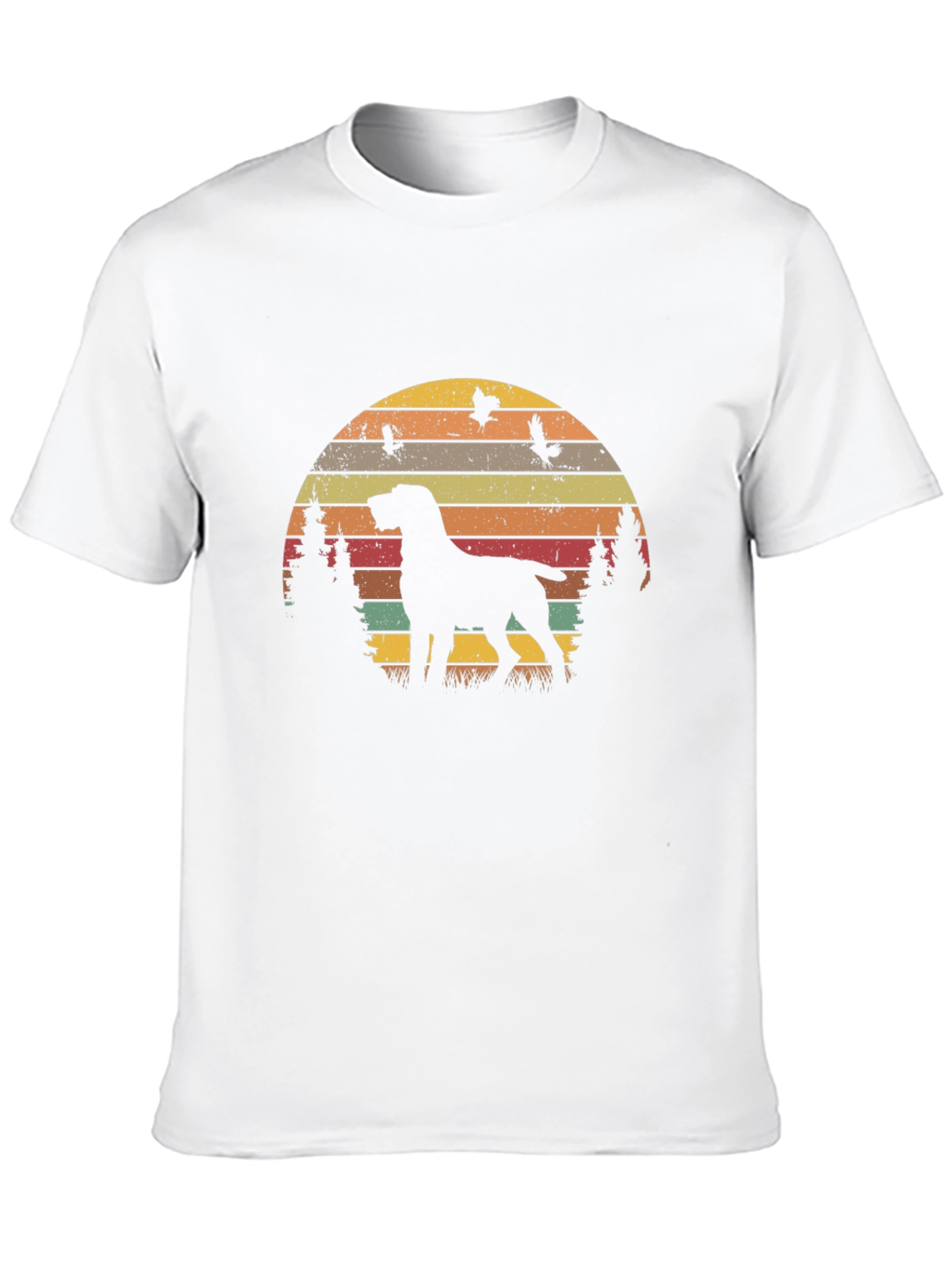 Retro Dog Silhouette T-Shirt - Vintage Style Design