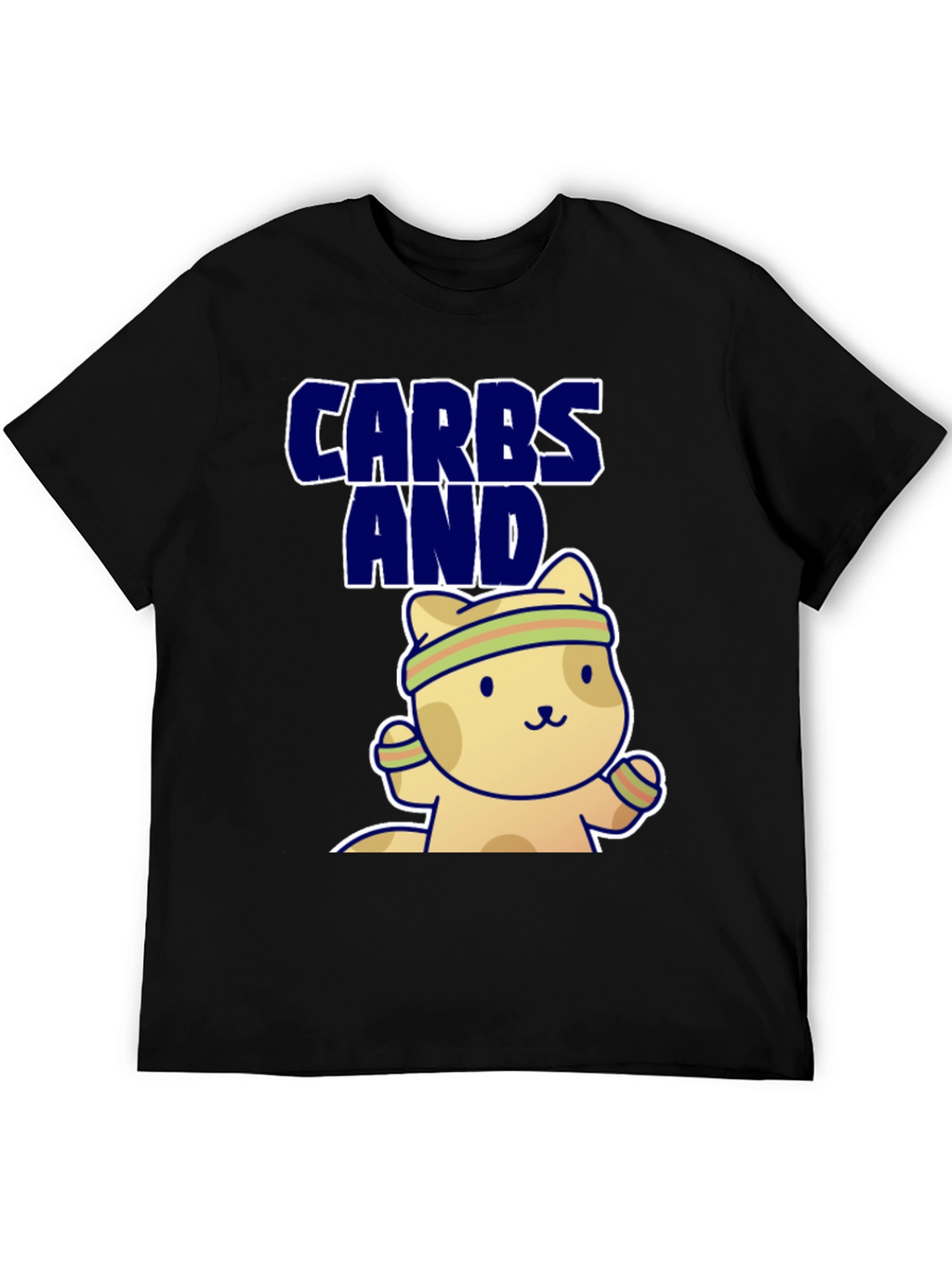 Carbs and Cardio T-Shirt | Cute Gym Cat Tee