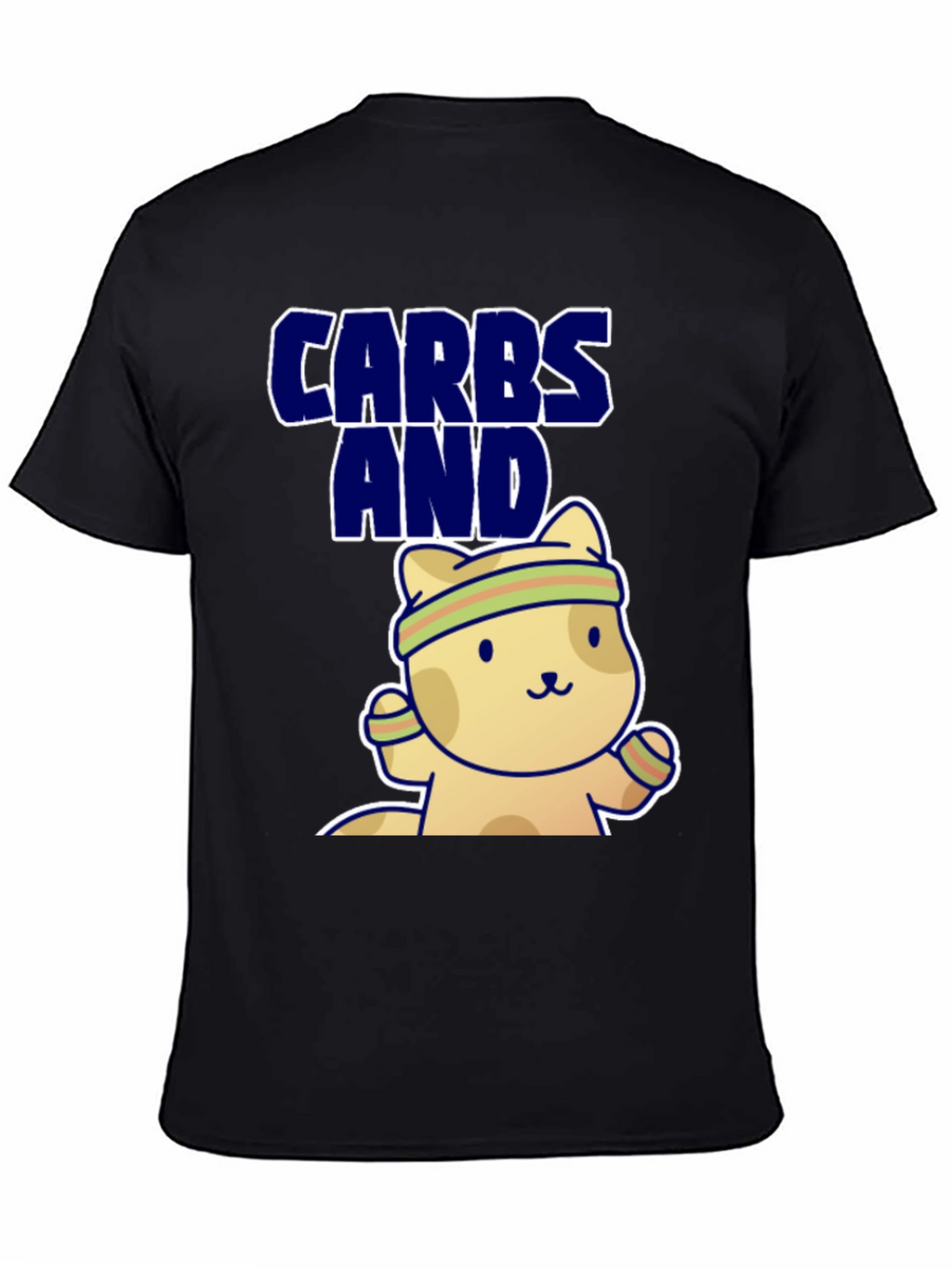 Carbs and Cardio T-Shirt | Cute Gym Cat Tee