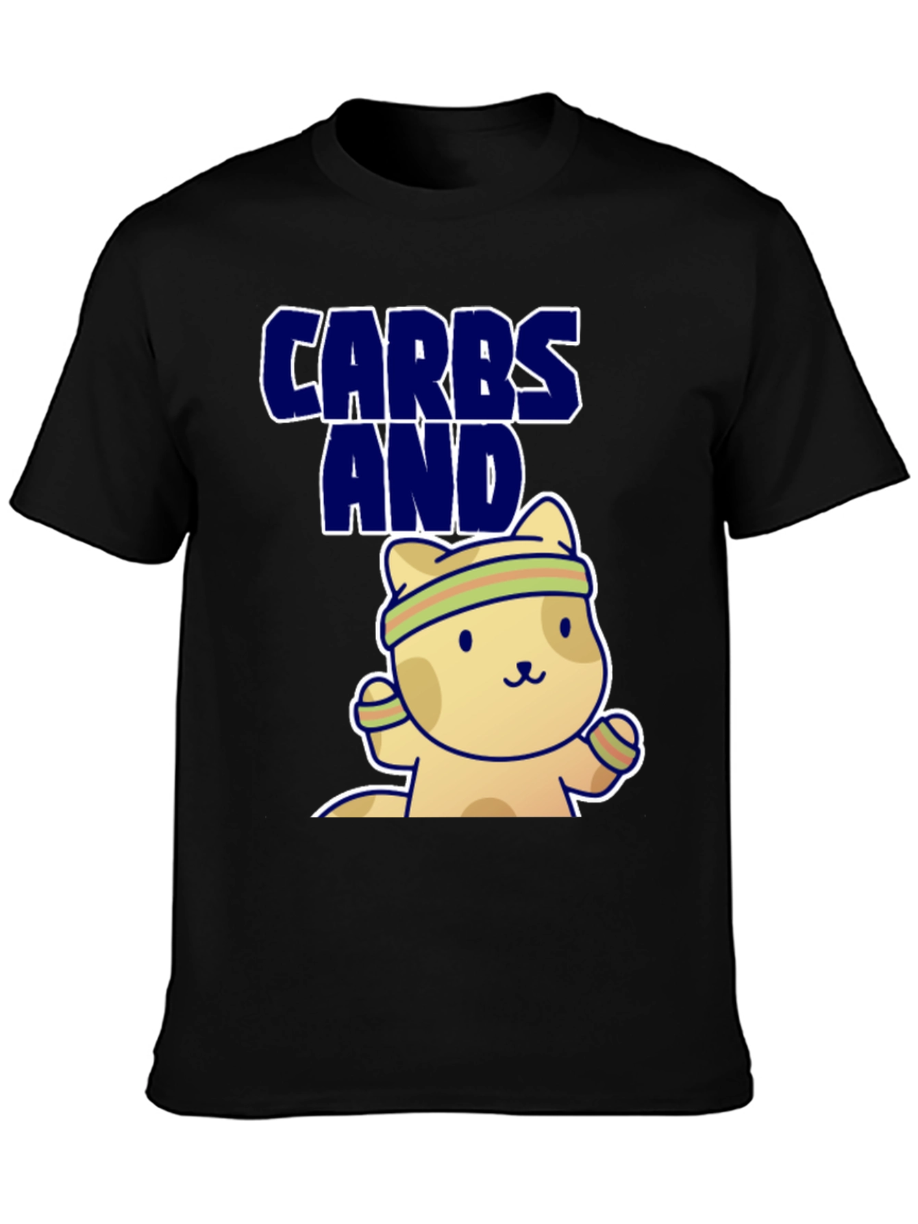 Carbs and Cardio T-Shirt | Cute Gym Cat Tee