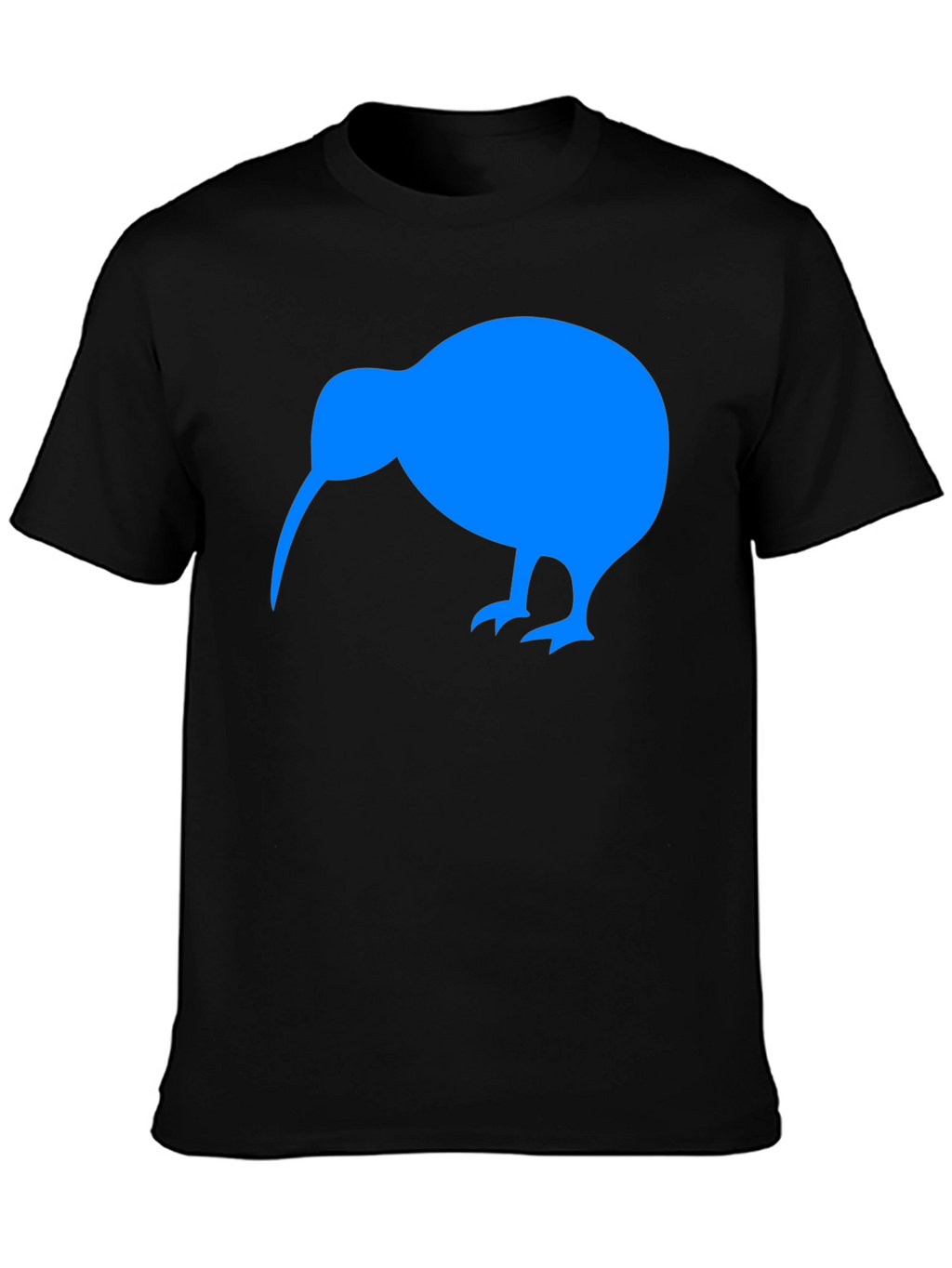 Kiwi Bird Graphic Tee - Black Cotton T-Shirt
