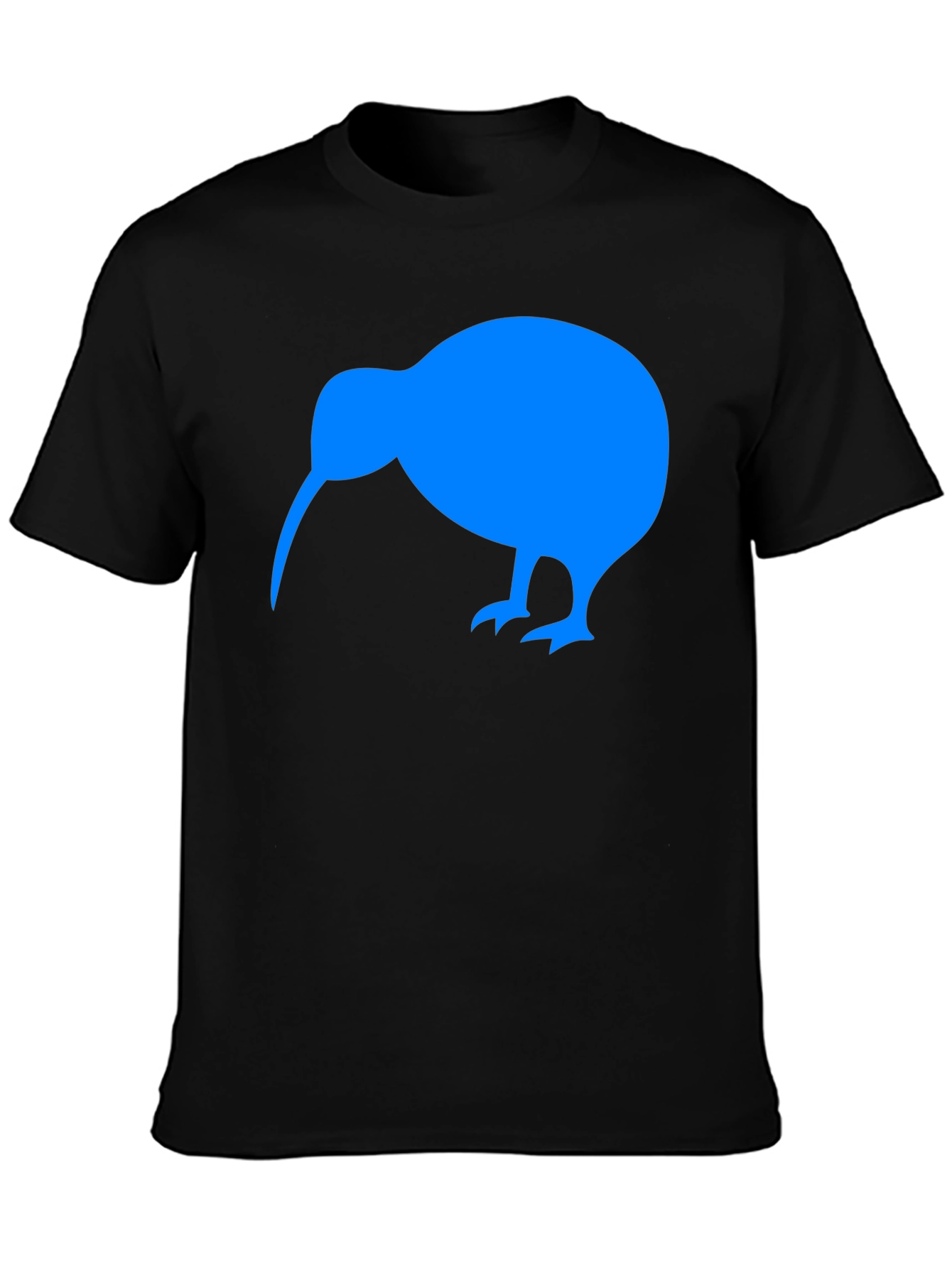 Kiwi Bird Graphic Tee - Black Cotton T-Shirt