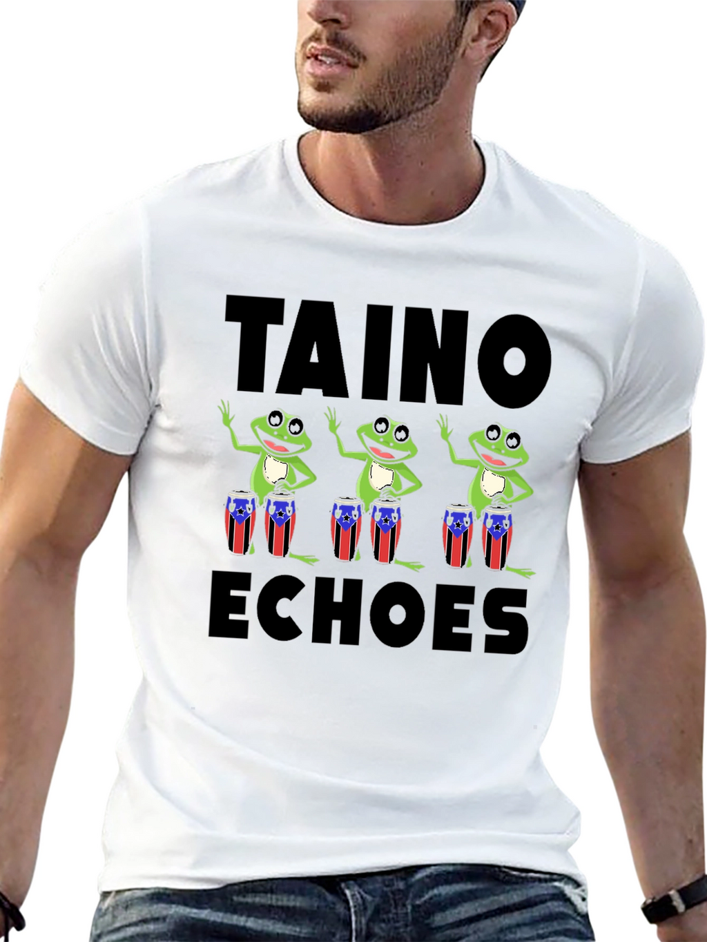 Taino Echoes Puerto Rico Frogs T-Shirt