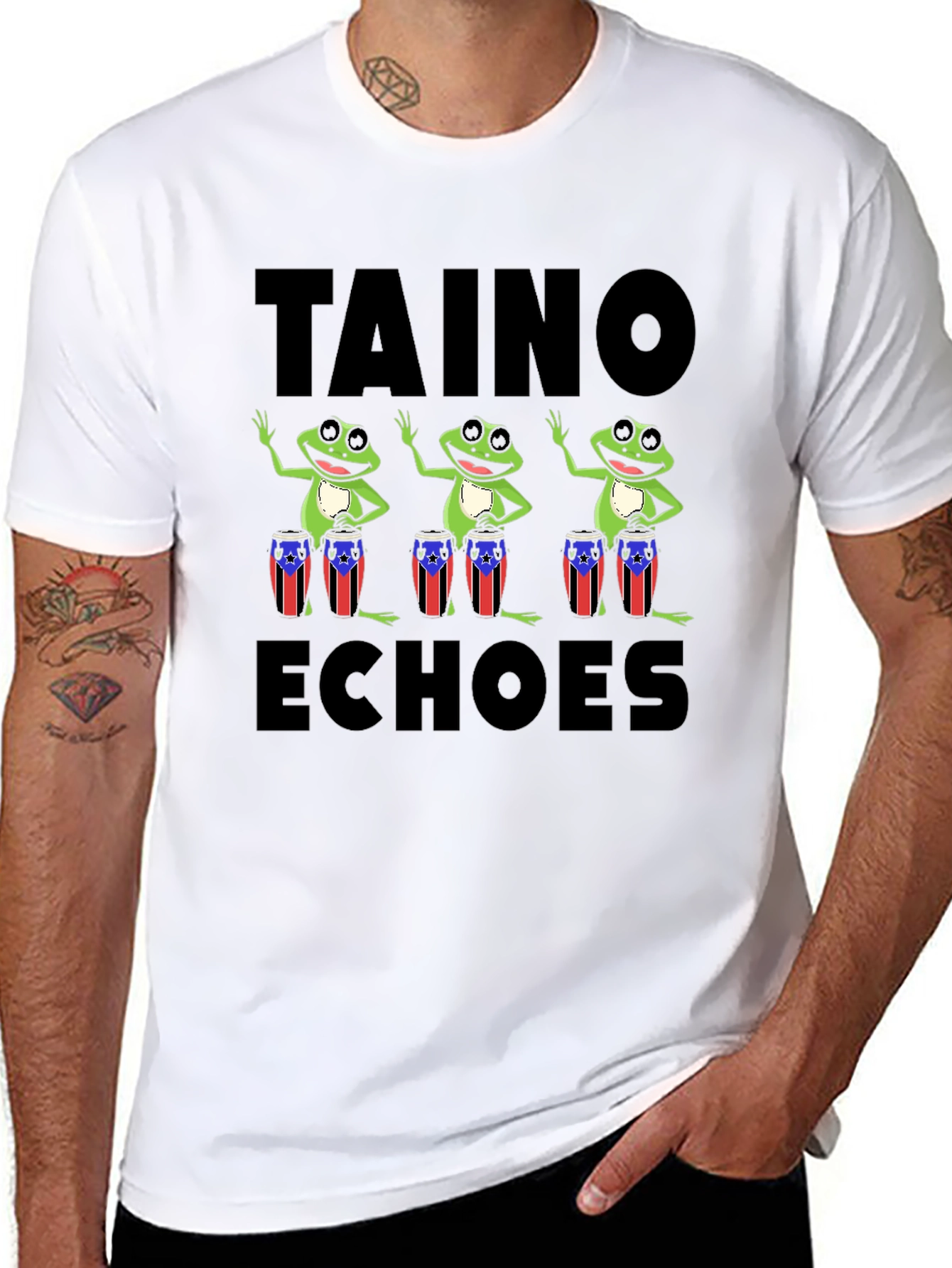 Taino Echoes Puerto Rico Frogs T-Shirt