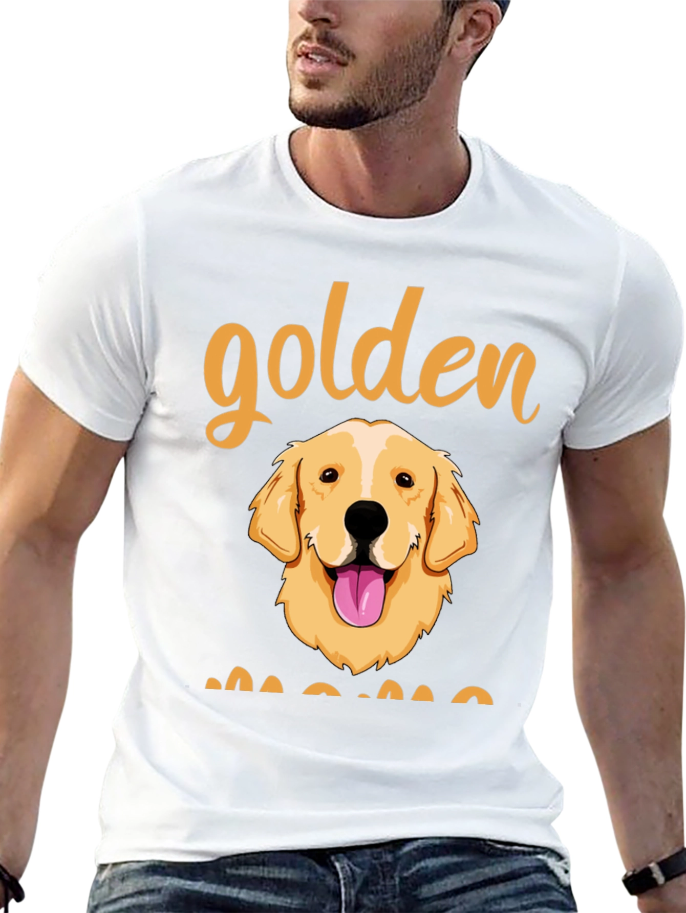 Golden Mama Dog T-Shirt Cute Pet Lover Tee