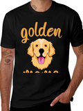 Golden Mama Dog T-Shirt Cute Pet Lover Tee