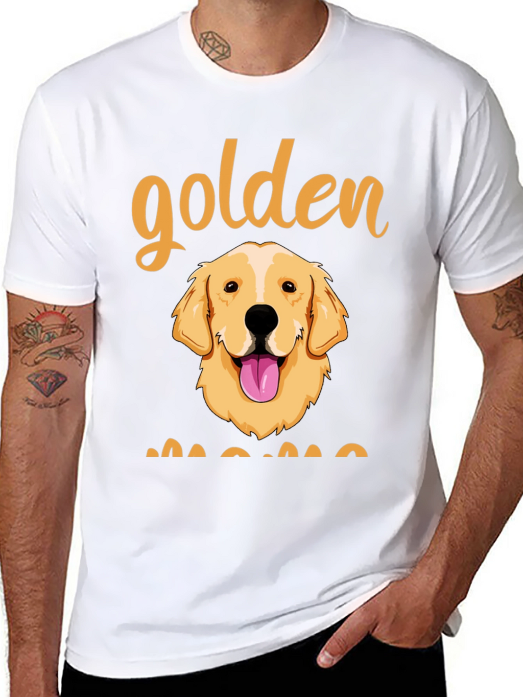 Golden Mama Dog T-Shirt Cute Pet Lover Tee