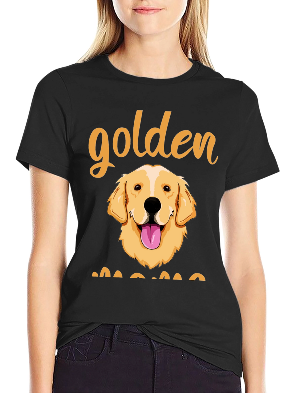 Golden Mama Dog T-Shirt Cute Pet Lover Tee