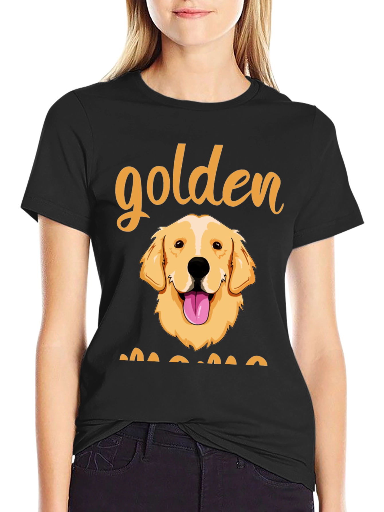 Golden Mama Dog T-Shirt Cute Pet Lover Tee