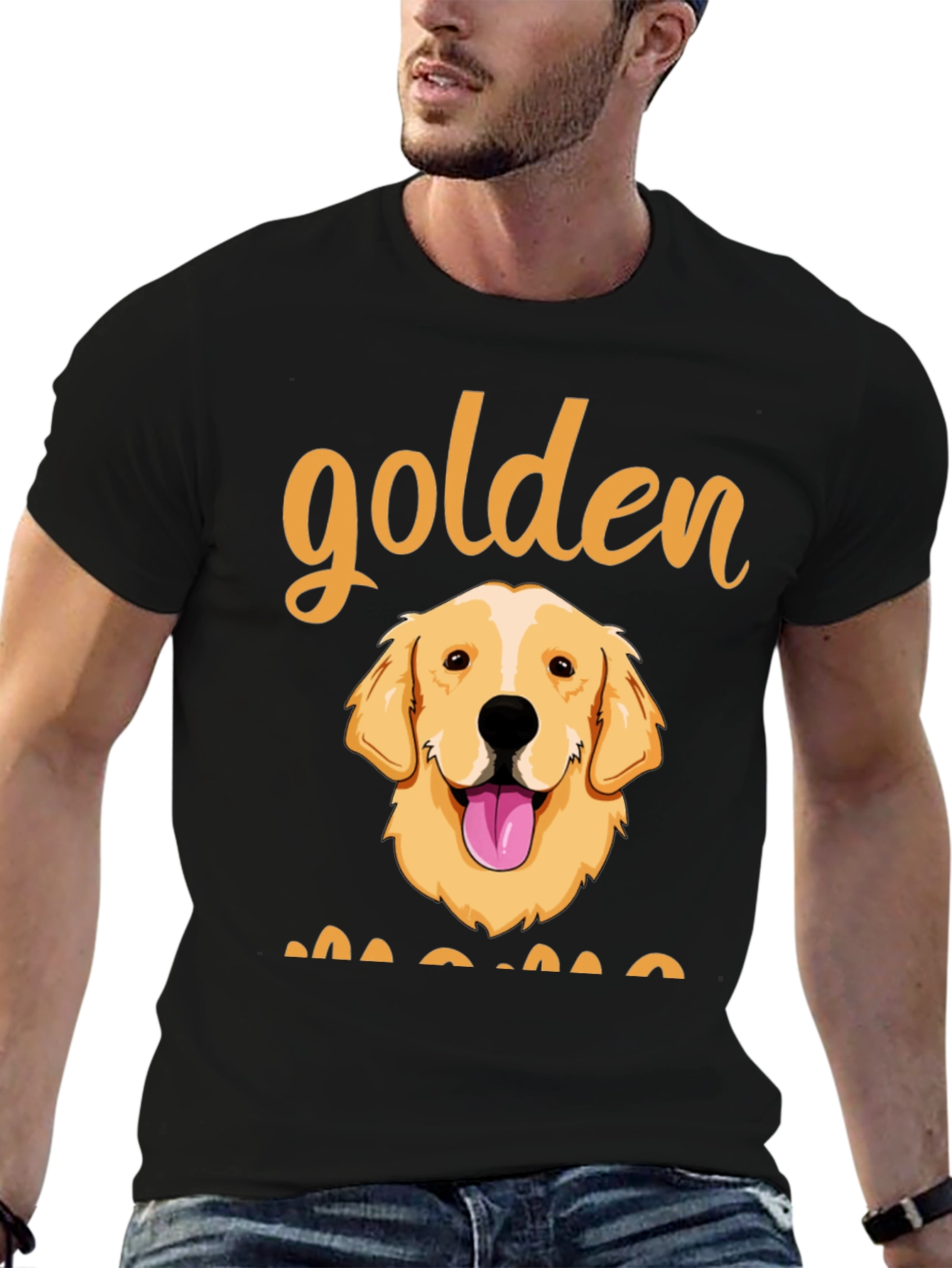 Golden Mama Dog T-Shirt Cute Pet Lover Tee