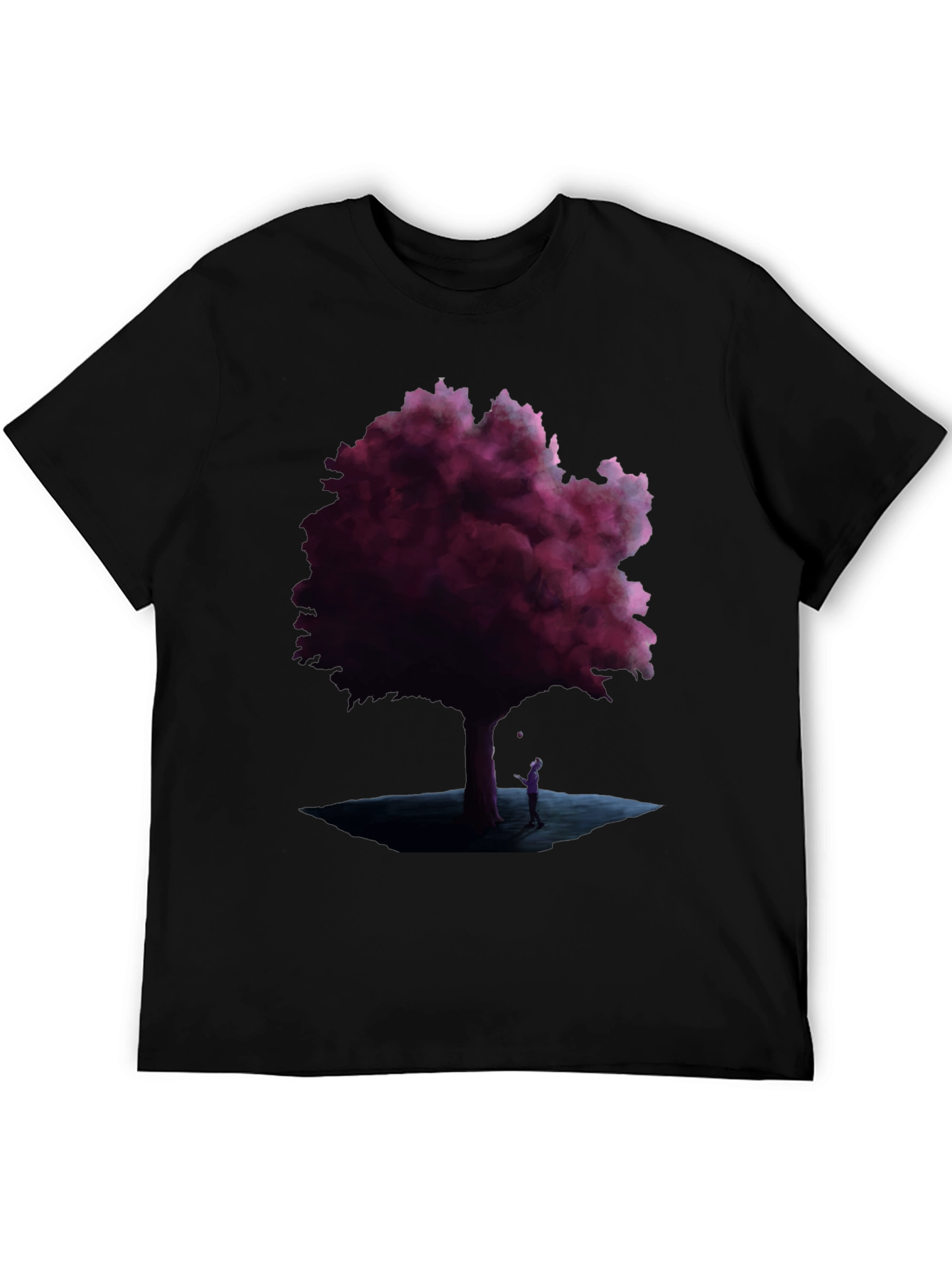 Mystic Tree Graphic Tee - Black Cotton Blend