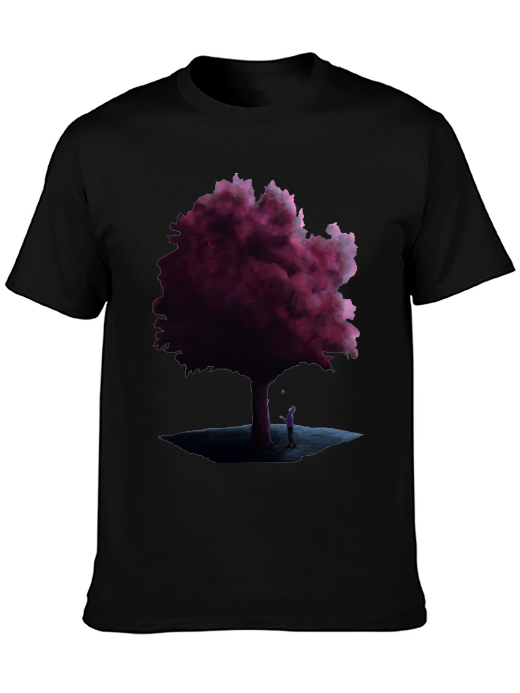 Mystic Tree Graphic Tee - Black Cotton Blend
