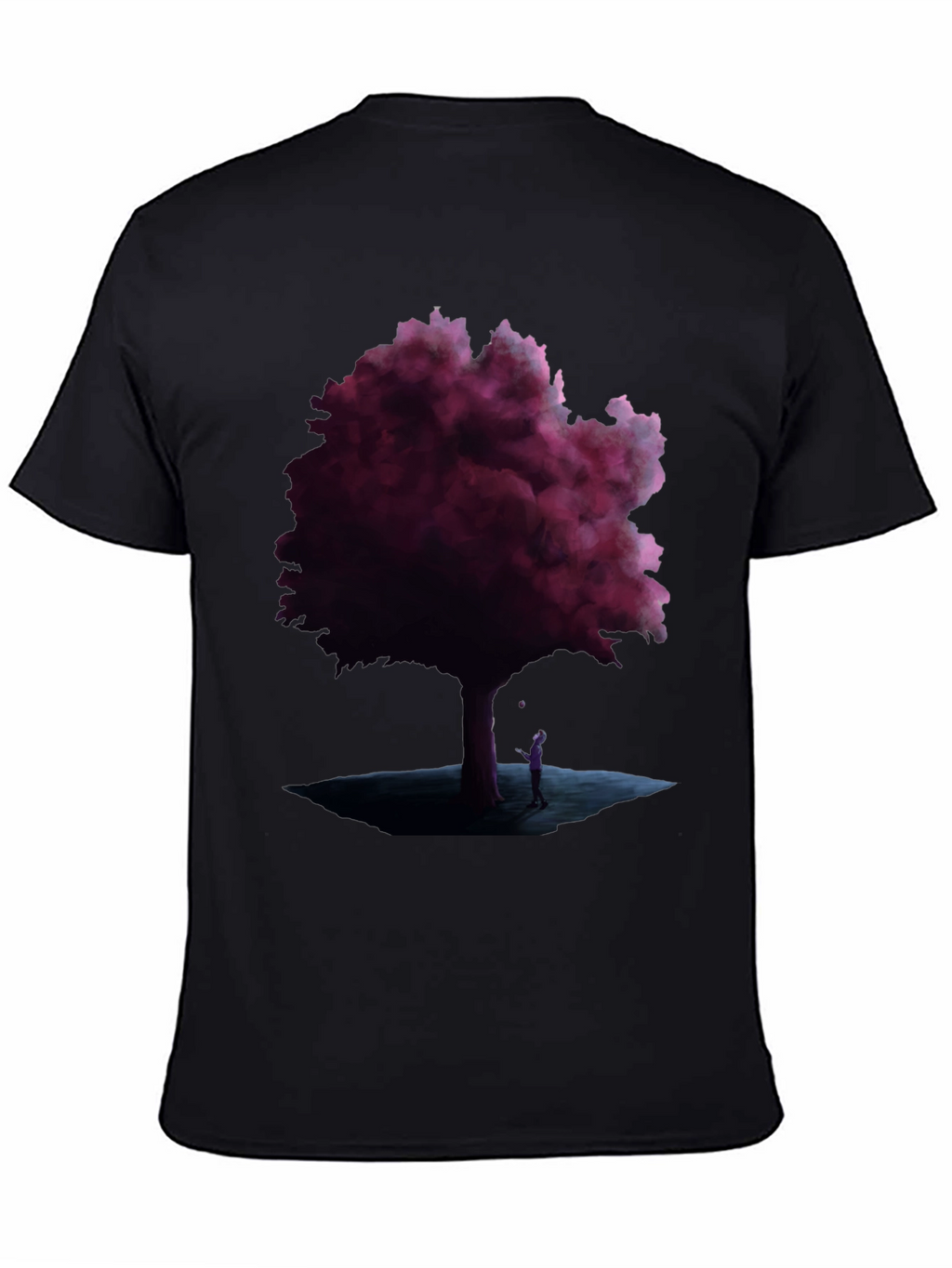 Mystic Tree Graphic Tee - Black Cotton Blend