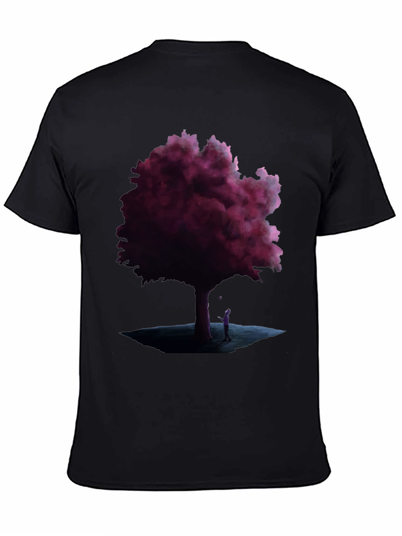 Mystic Tree Graphic Tee - Black Cotton Blend