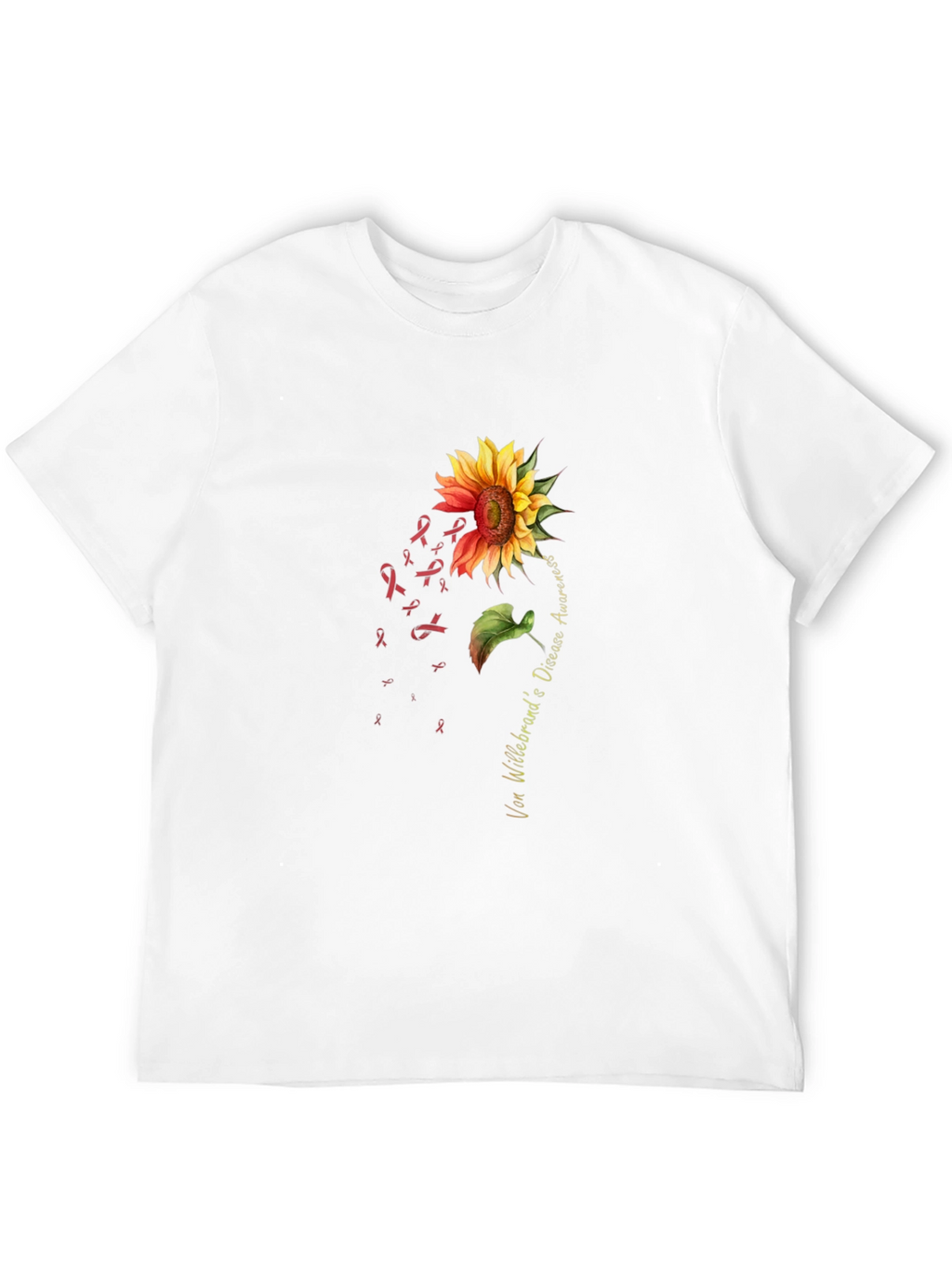 Von Willebrand Disease Awareness Sunflower T-Shirt