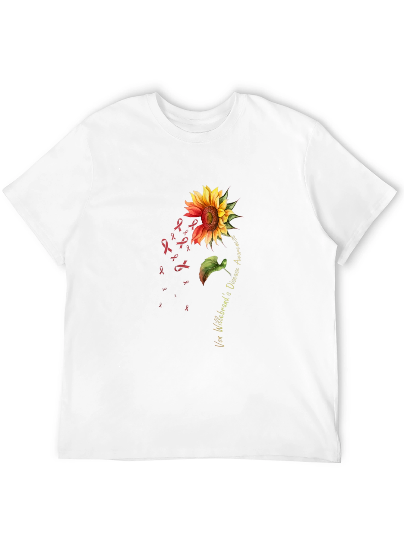 Von Willebrand Disease Awareness Sunflower T-Shirt