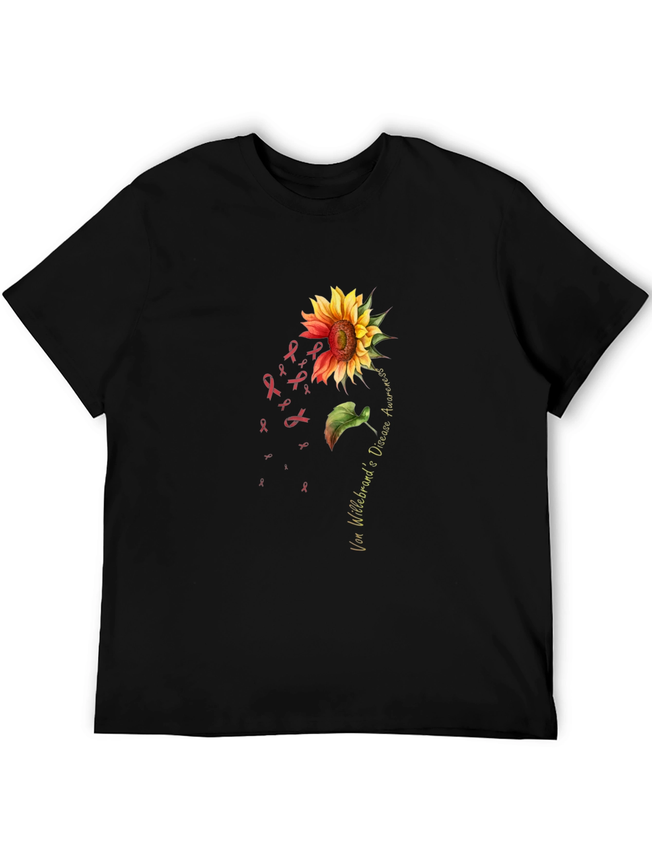 Von Willebrand Disease Awareness Sunflower T-Shirt