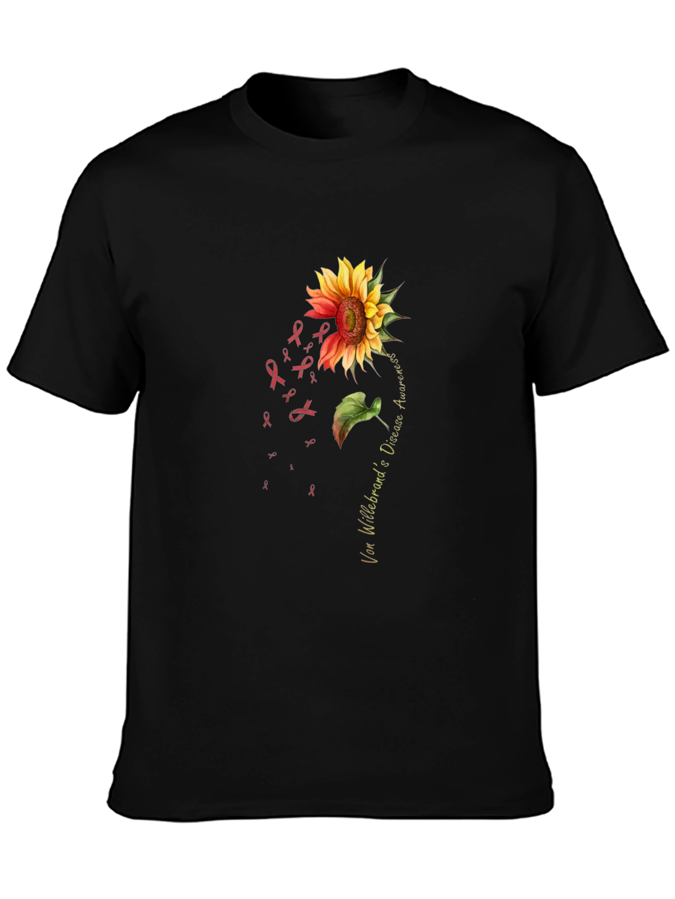Von Willebrand Disease Awareness Sunflower T-Shirt