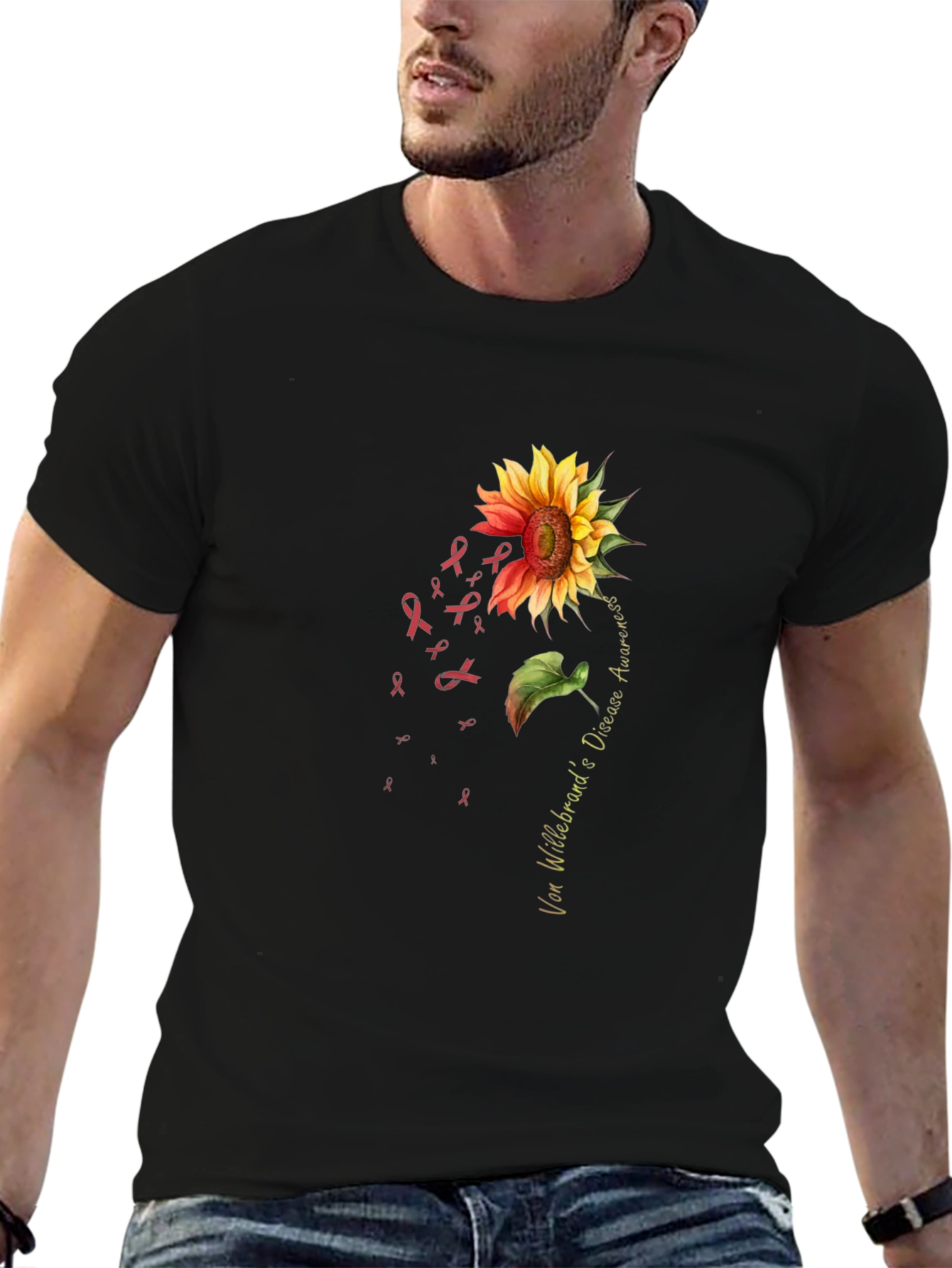Von Willebrand Disease Awareness Sunflower T-Shirt