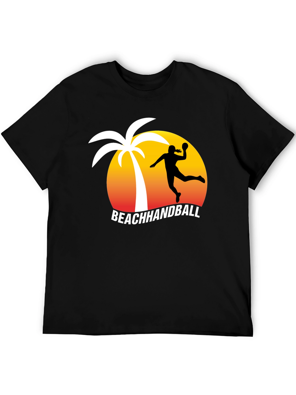Beach Handball T-Shirt - Palm Tree Sunset
