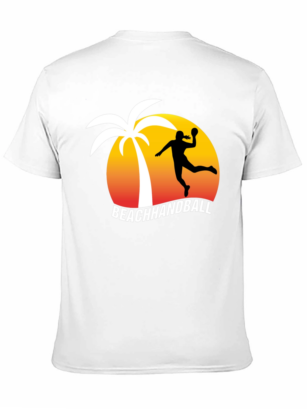 Beach Handball T-Shirt - Palm Tree Sunset