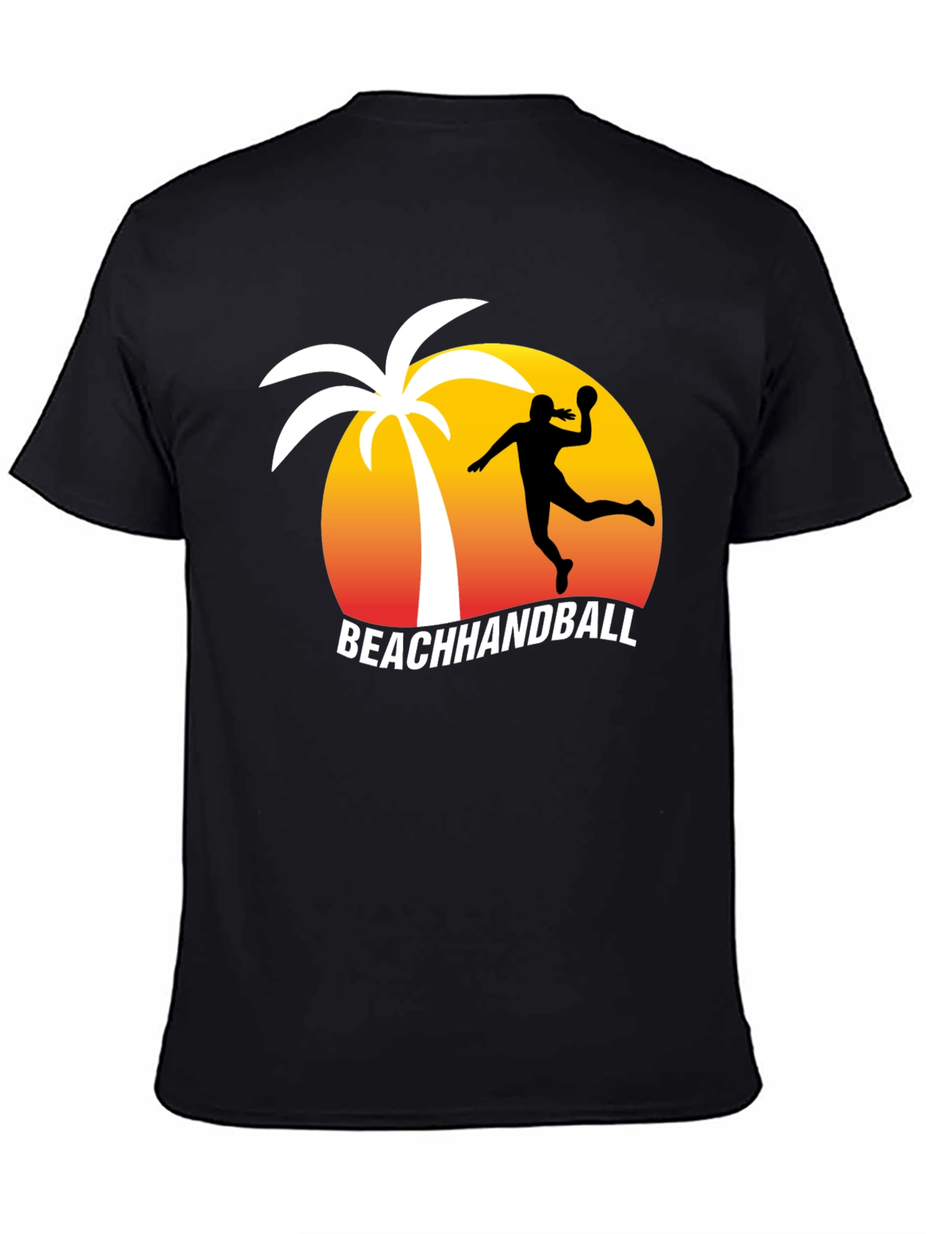 Beach Handball T-Shirt - Palm Tree Sunset