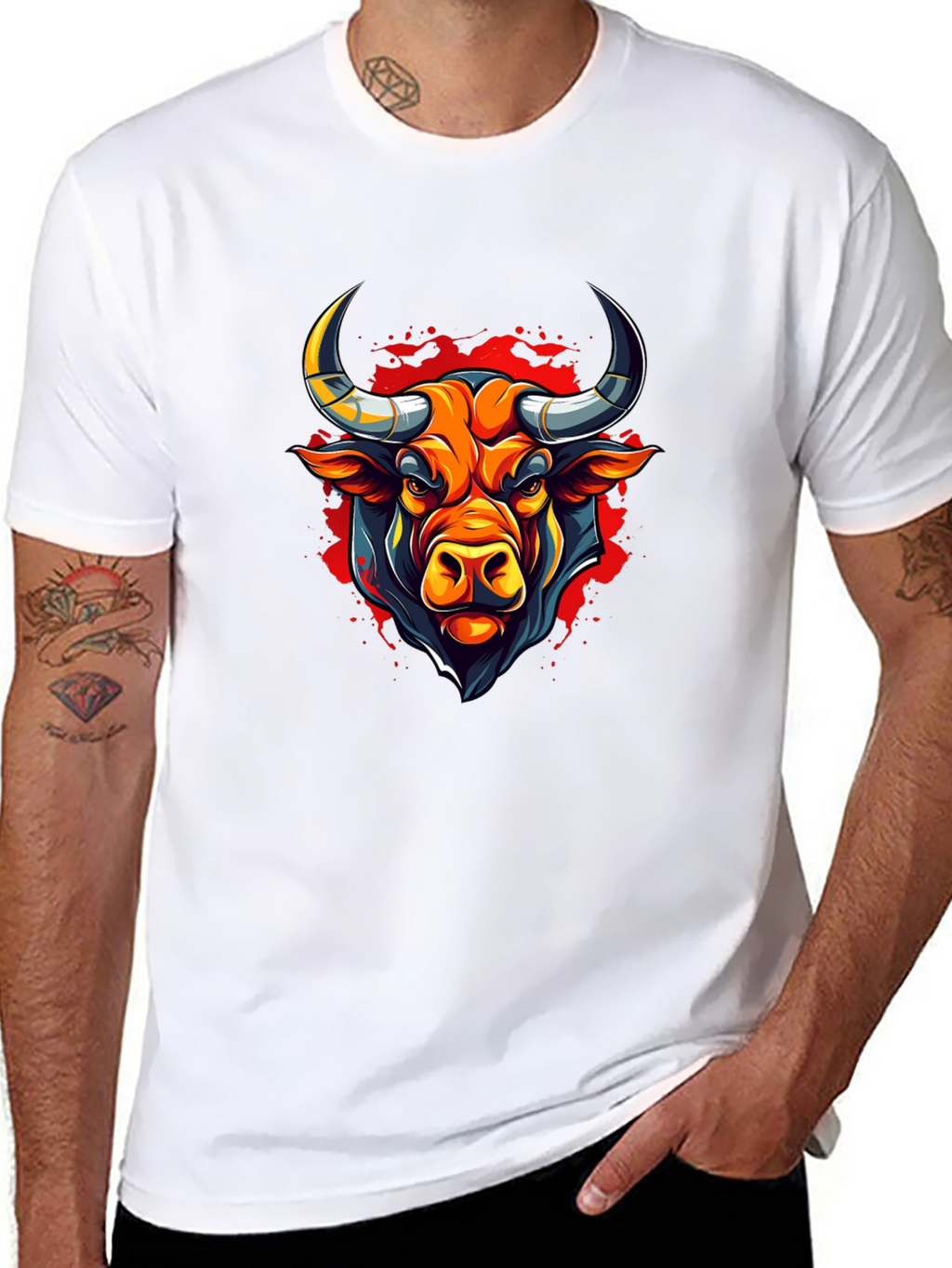 Bull Graphic Black T-Shirt